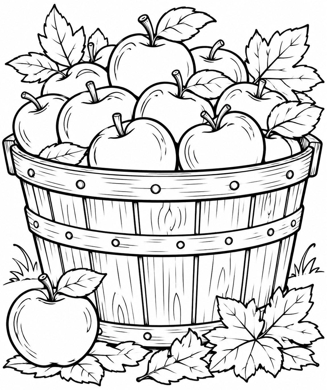 Preview of Apple Picking coloring page